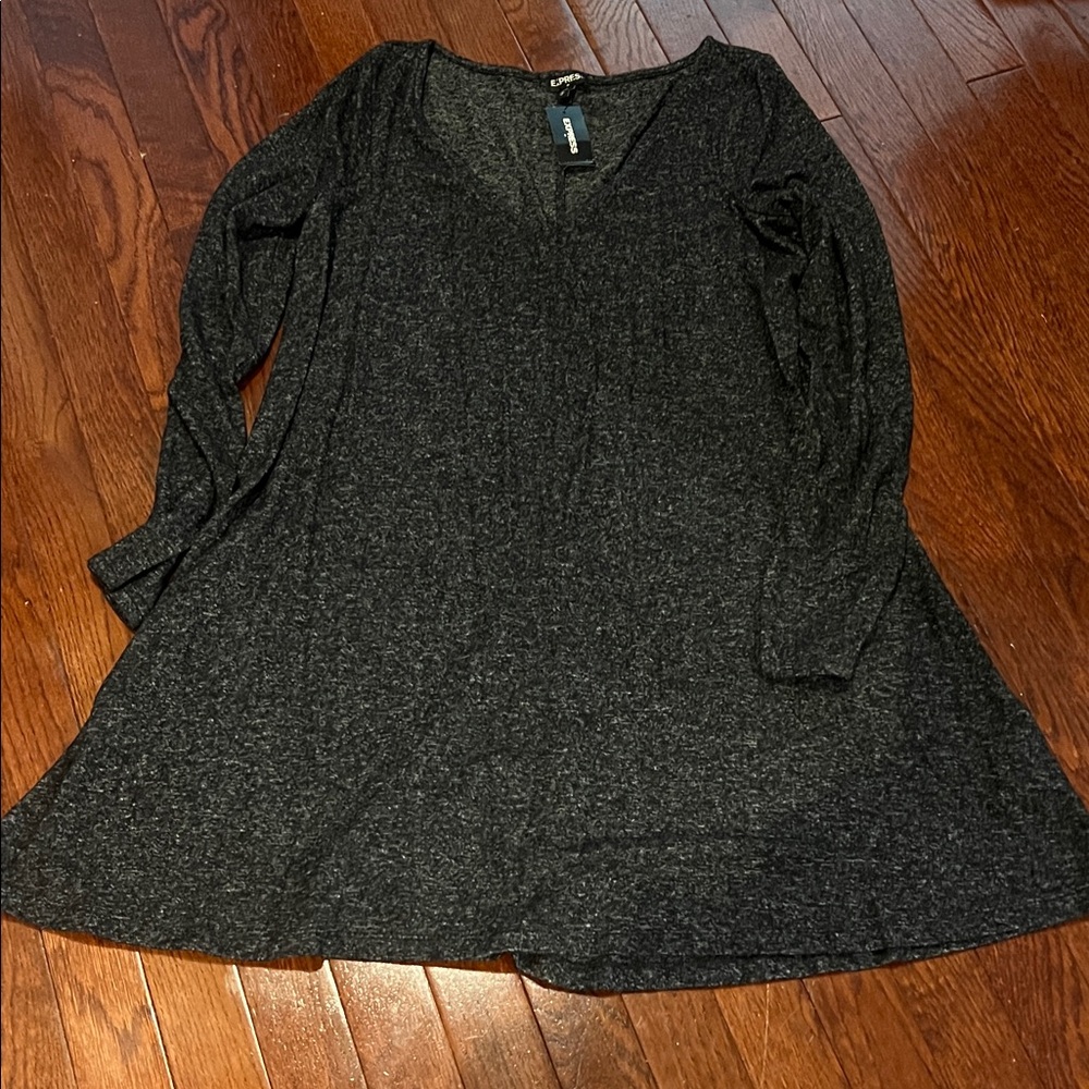 NWT Express Soft Sweater Dress with V-Neck